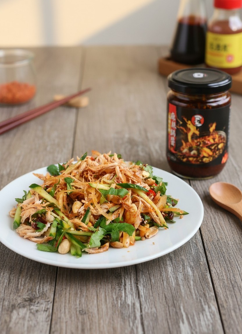 麻辣涼拌小黃瓜與雞絲